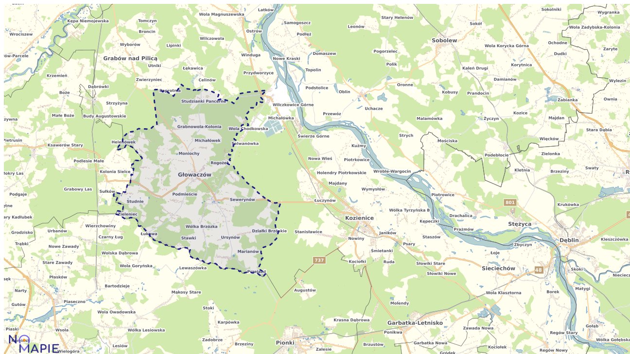 Mapa Głowaczowa
